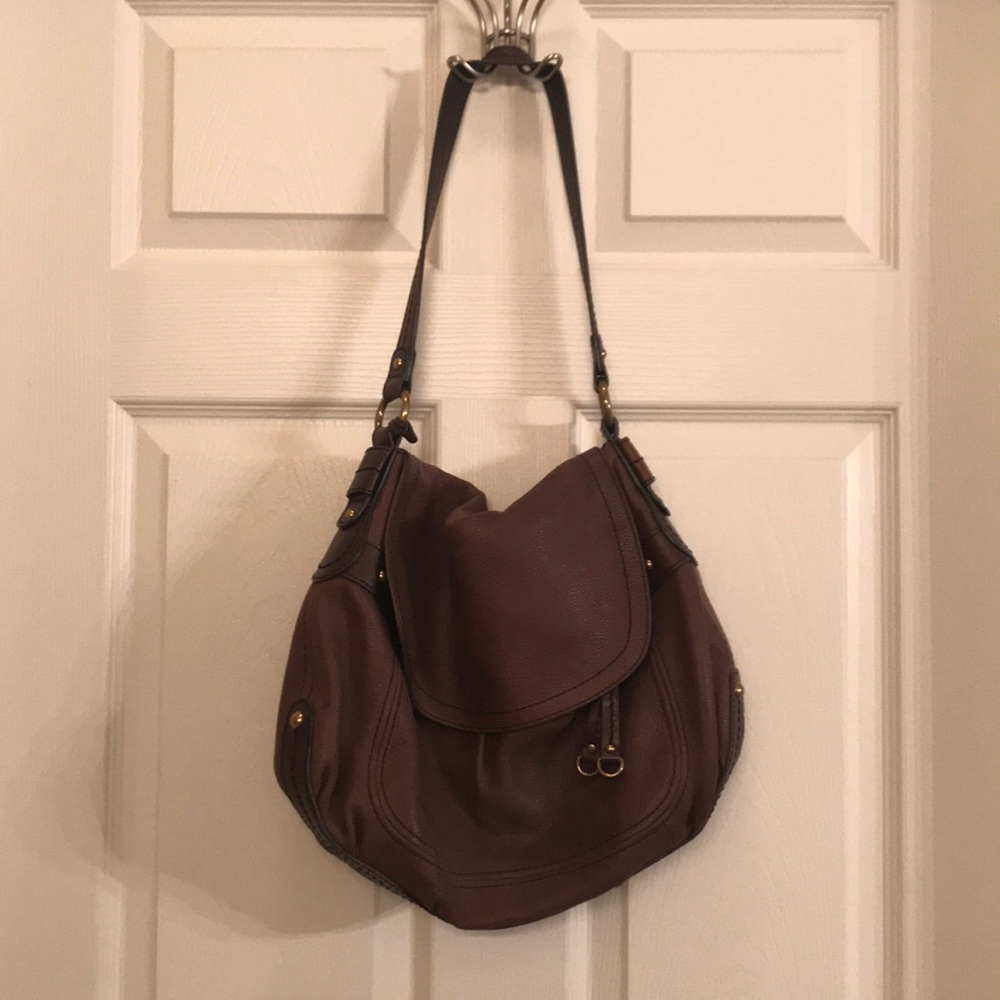 Brown leather Fossil purse